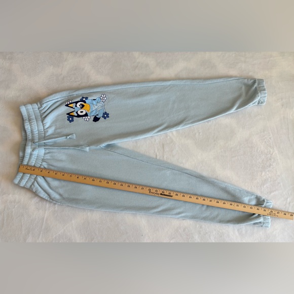 Bluey Sweatpants Kids Light Blue Joggers Logo Unisex Size XXS/ EEC - Picture 3 of 12